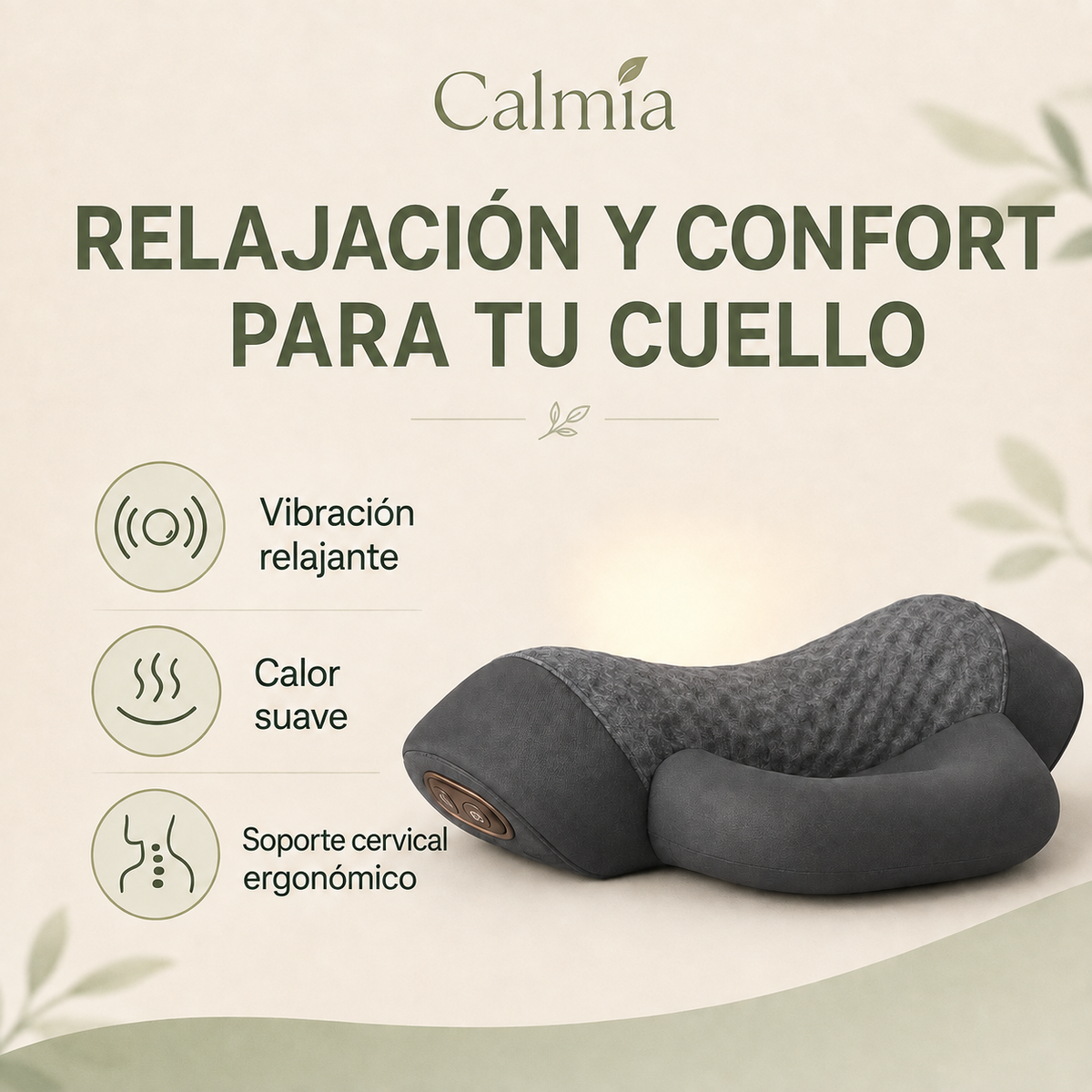 Funciones del masajeador cervical Calmia