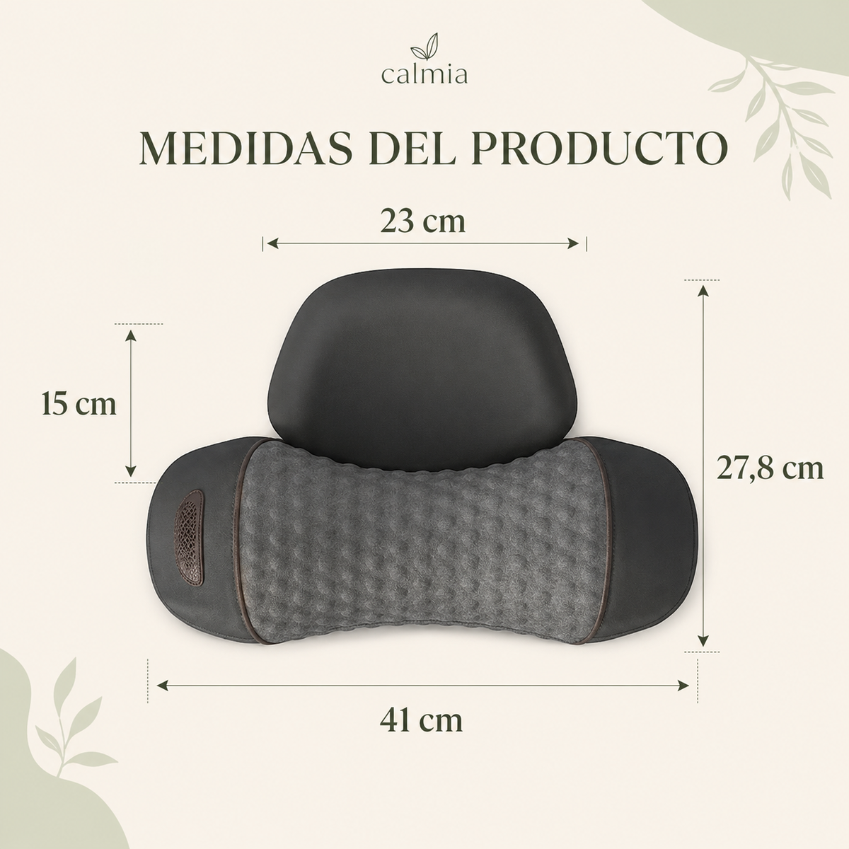 Medidas del masajeador cervical Calmia