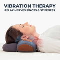 Masajeador cervical vibratorio Calmia en uso