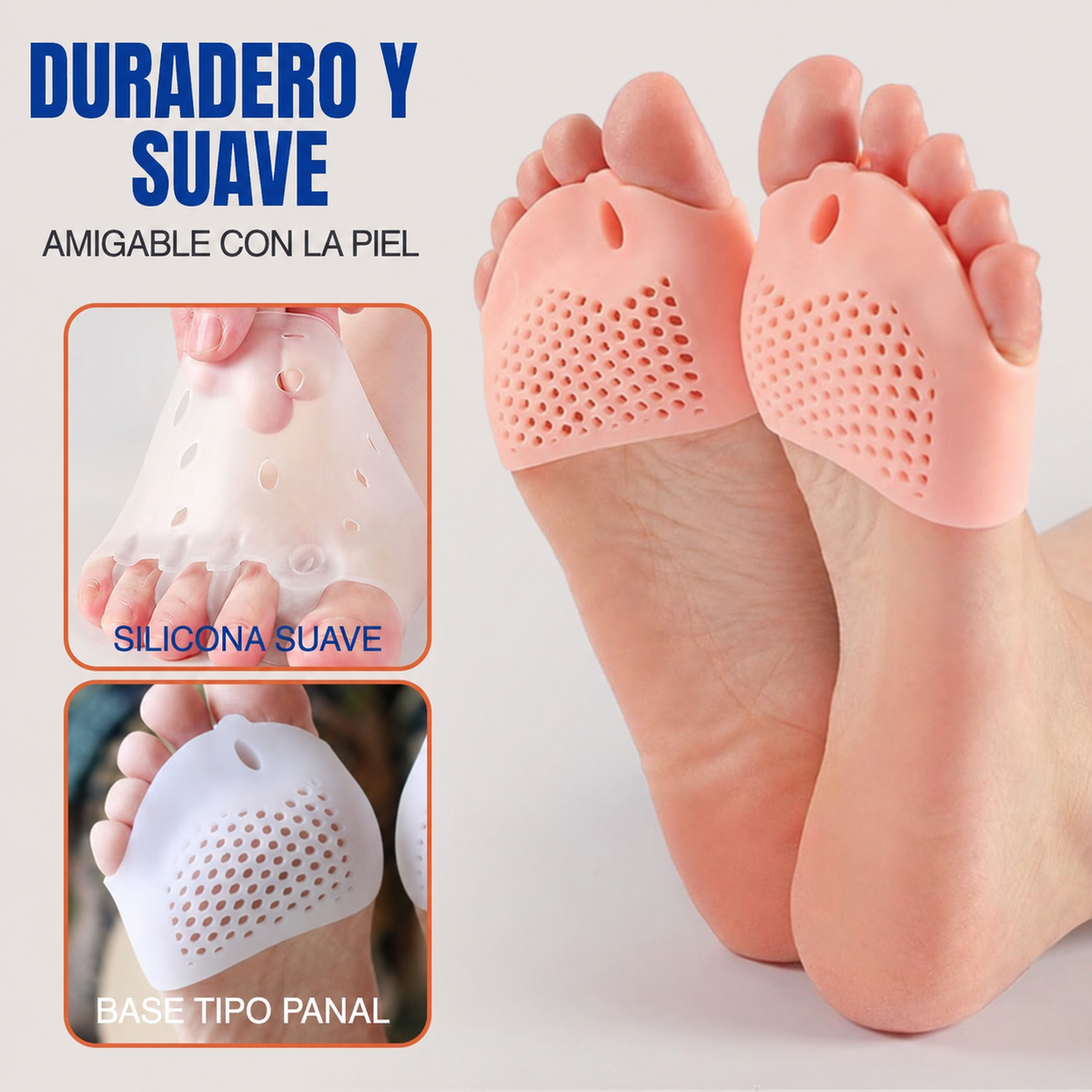 Separadores de dedos de silicona suaves y duraderos